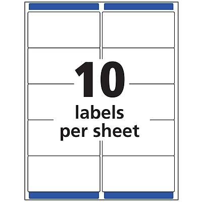 10 labels per sheet