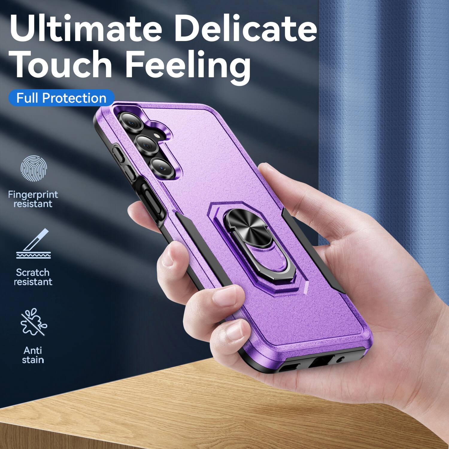 Ultimate Delicate Touch Feeling  
Full Protection  
Fingerprint resistant  
Scratch resistant  
Anti stain