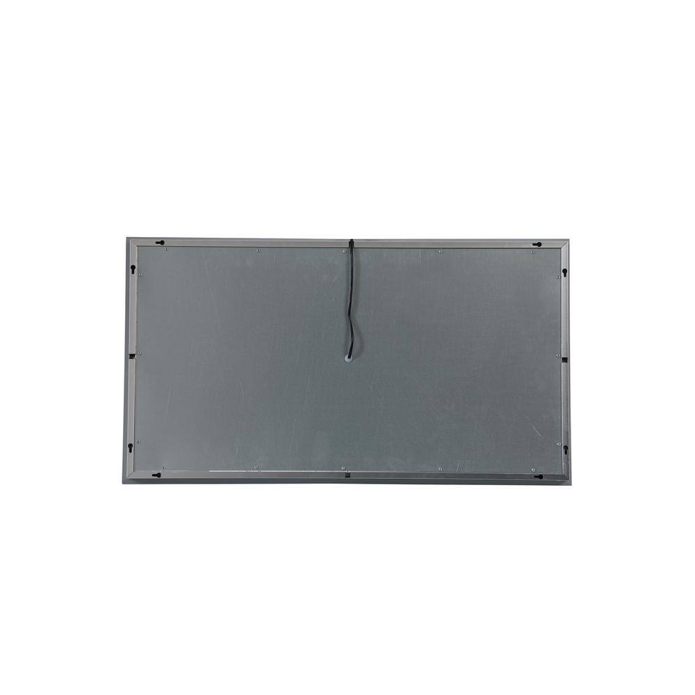 Angle. Elegant Decor - Helios 20in x 36in Hardwired LED mirror - Silver.