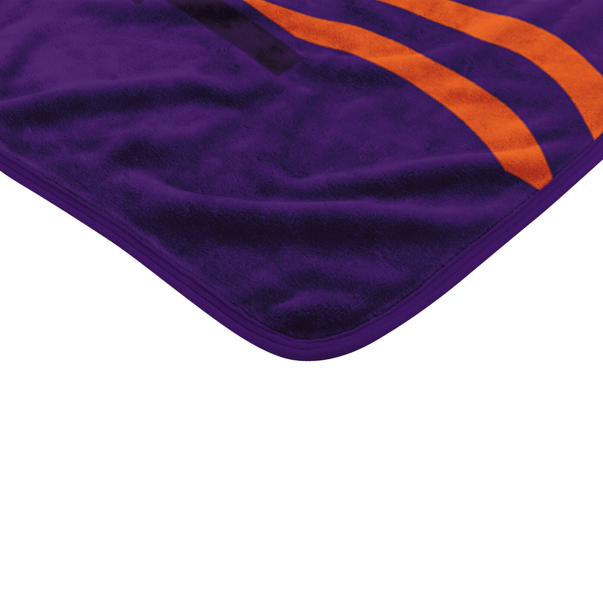 Alt View 1. Northwest - Clemson Tigers 50" x 60" Digitize Raschel Throw Blanket - Purple.