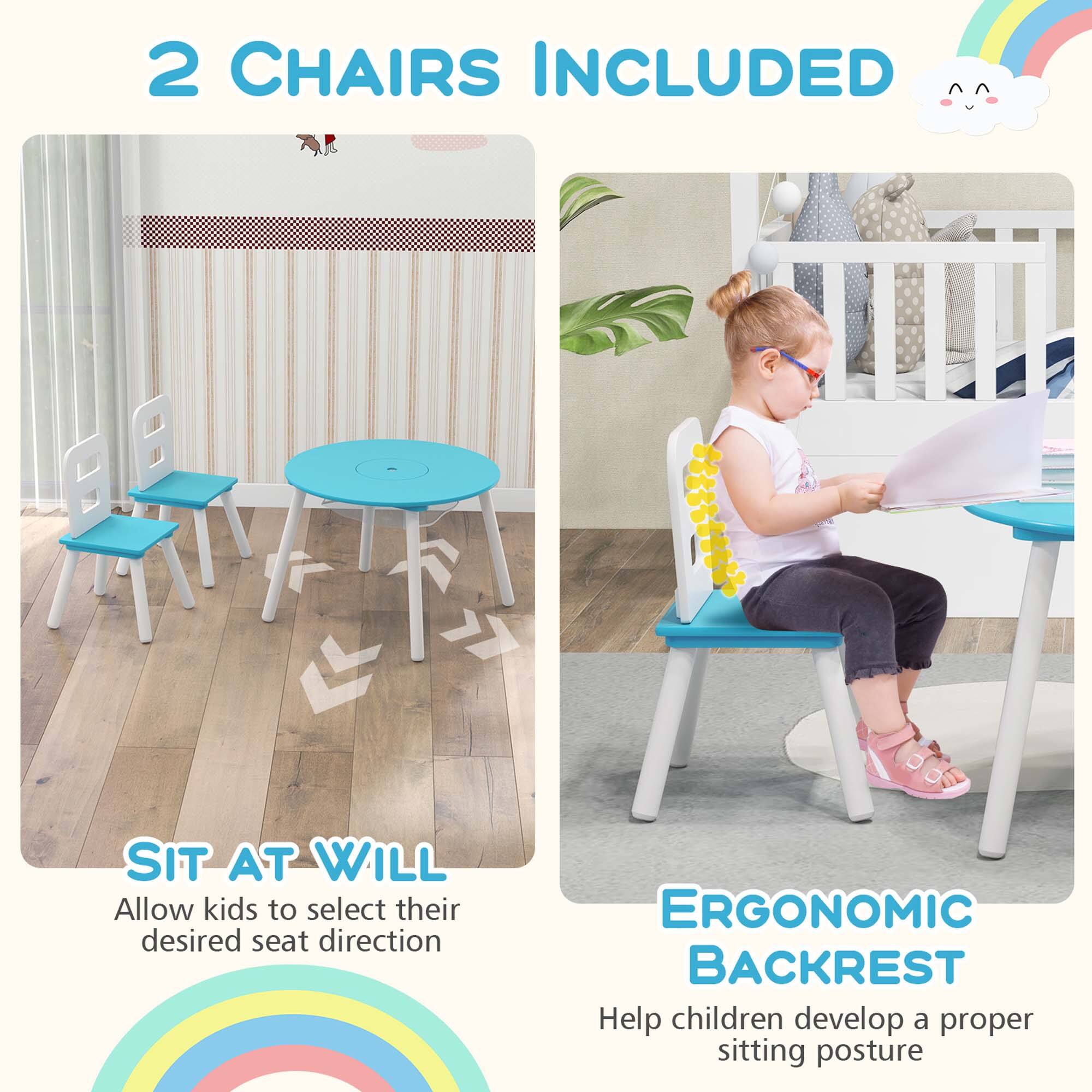 2 CHAIRS INCLUDED

SIT AT WILL
Allow kids to select their desired seat direction

ERGONOMIC BACKREST
Help children develop a proper sitting posture