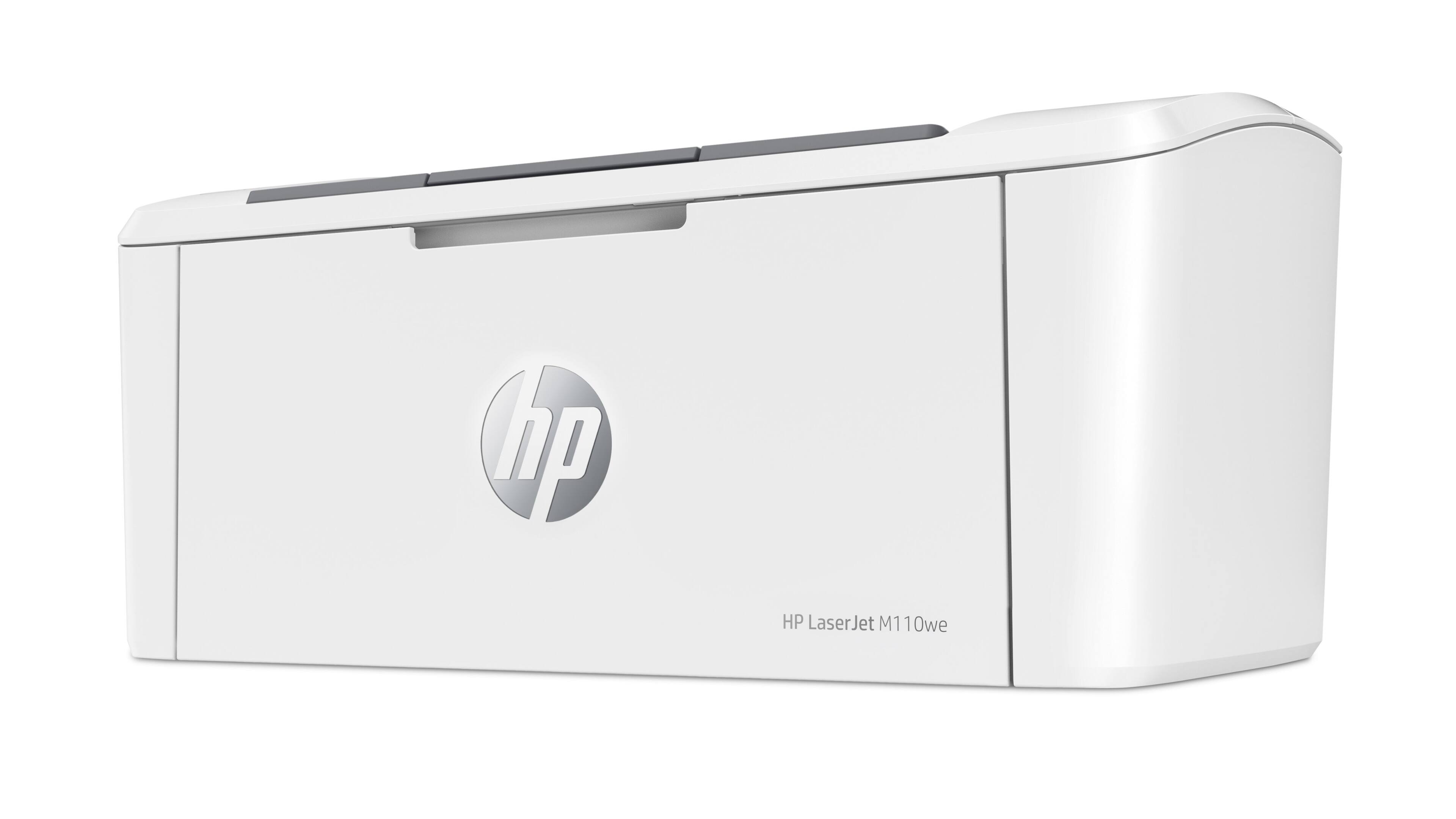 Alt View 12. HP - LaserJet M110we Wireless Black and White Laser Printer with 6 months of Instant Ink included with HP+ - White.