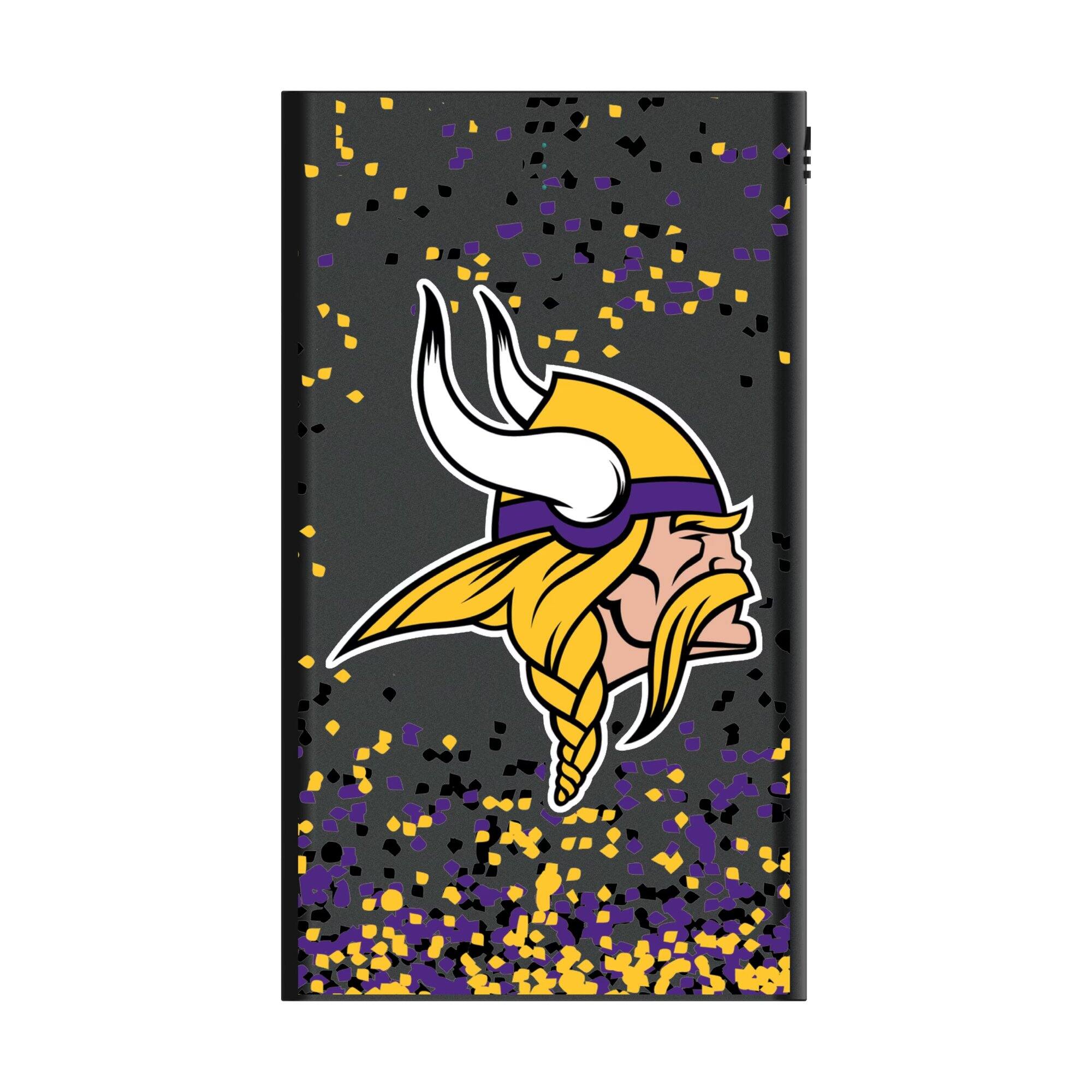 Alt View 1. Keyscaper - Minnesota Vikings 5000mAh Flat Powerbank - Black.