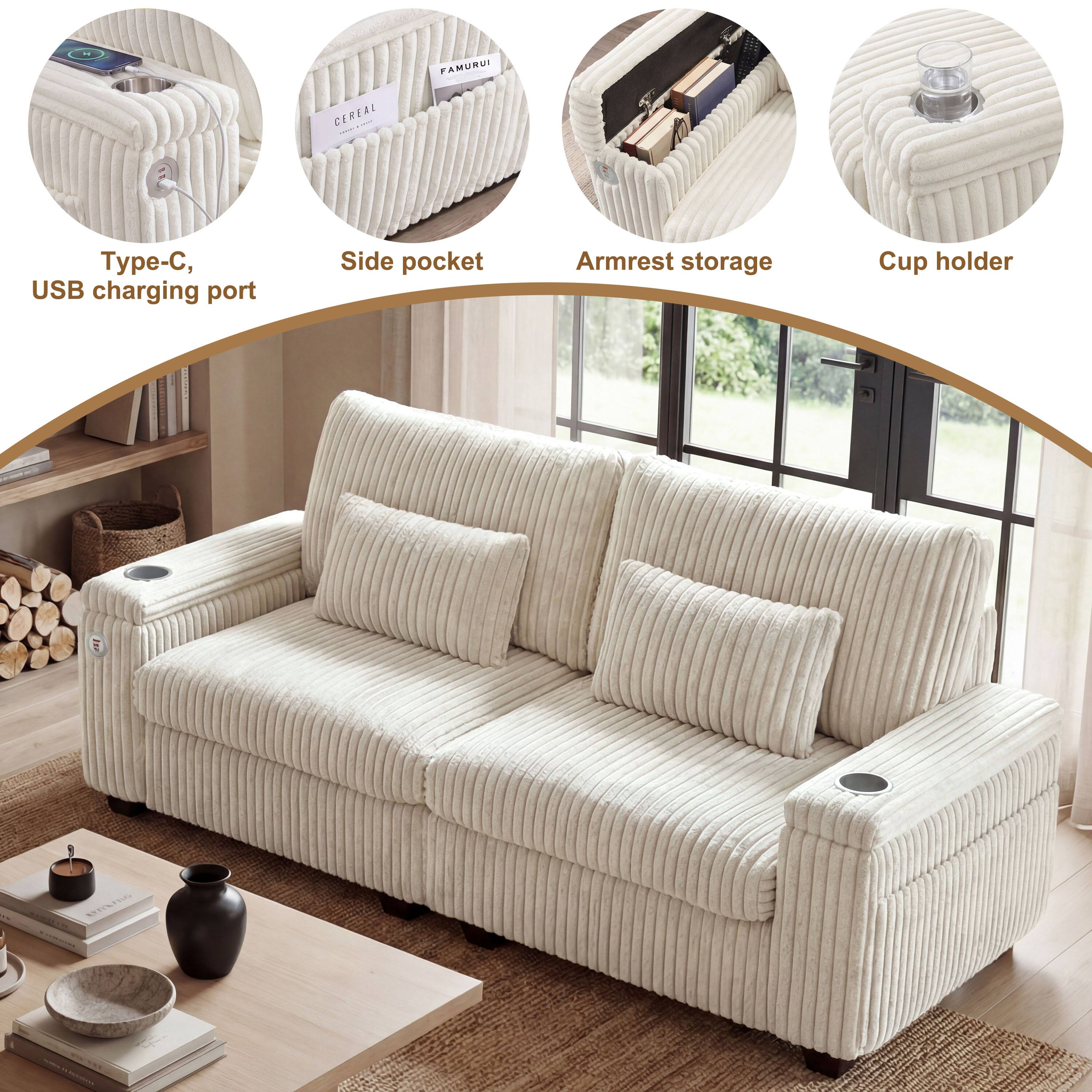 PAMURUI CERERE

- Type-C, USB charging port
- Side pocket
- Armrest storage
- Cup holder