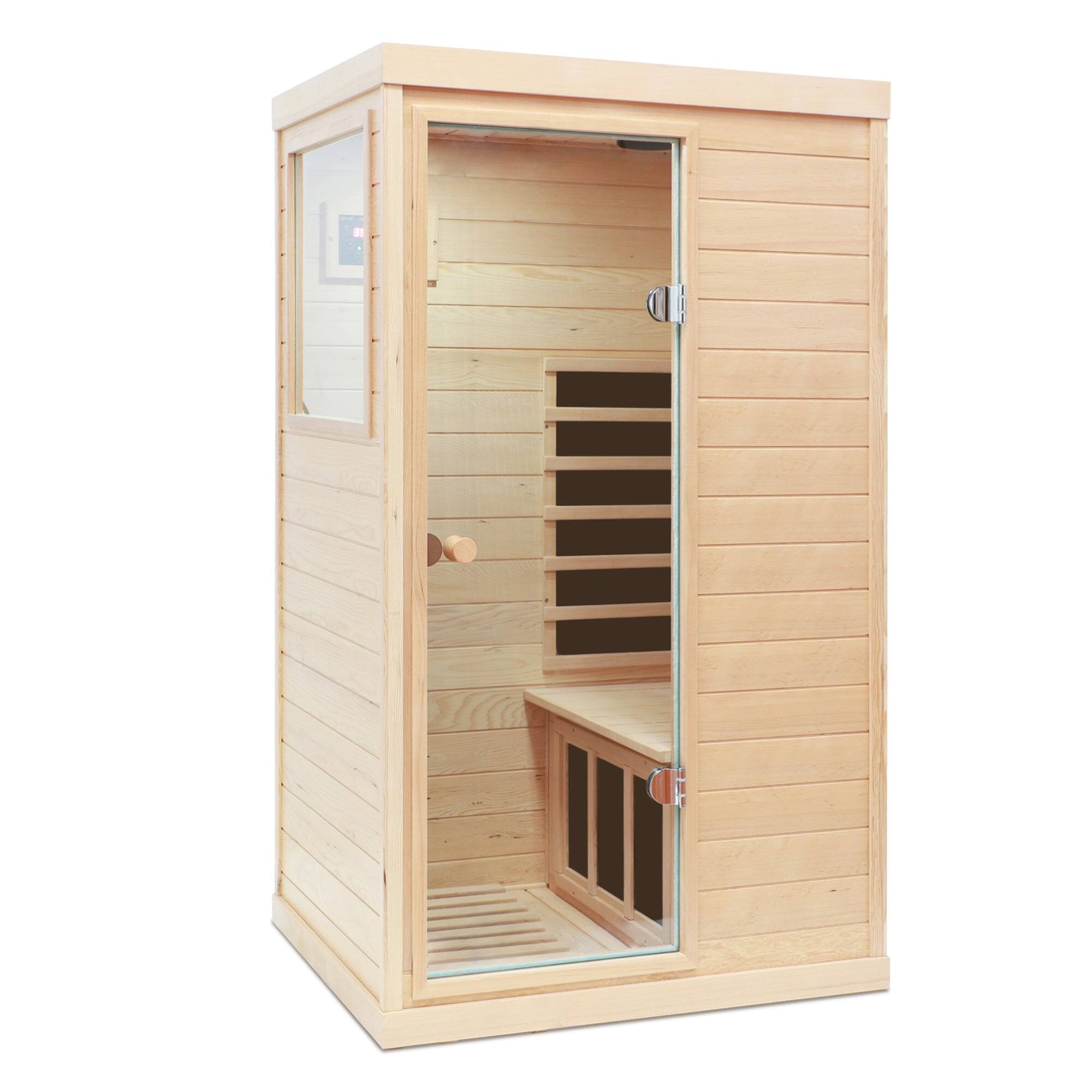Alt View 7. Boyel Living - One Person Indoor Infrared Sauna with Left-Side Door and Bluetooth Speaker - Natural.