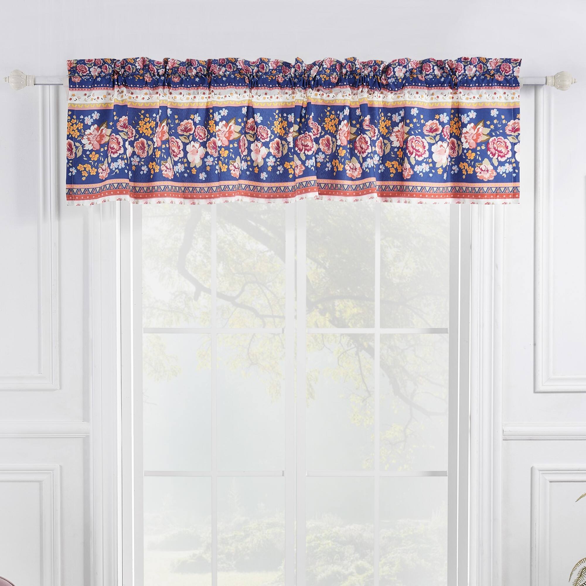 Front. BreeBe - Marsha Window Valance - Blue.