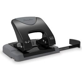 Swingline - SmartTouch Low Force Handheld 2-Hole Punch, 20 Sheet Capacity - Black/Gray