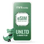 Mint Mobile - 3-Month Unlimited eSIM Prepaid Plan (Digital Delivery) - Mint Green