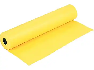 Front. Rainbow - Duo-Finish Paper Roll, 36"W x 1000'L - Canary.