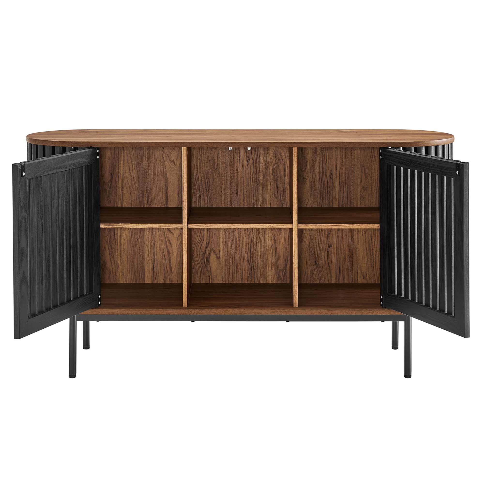 Alt View 6. Modway - Fortitude 59" Oval Sideboard by Modway - Walnut Black.