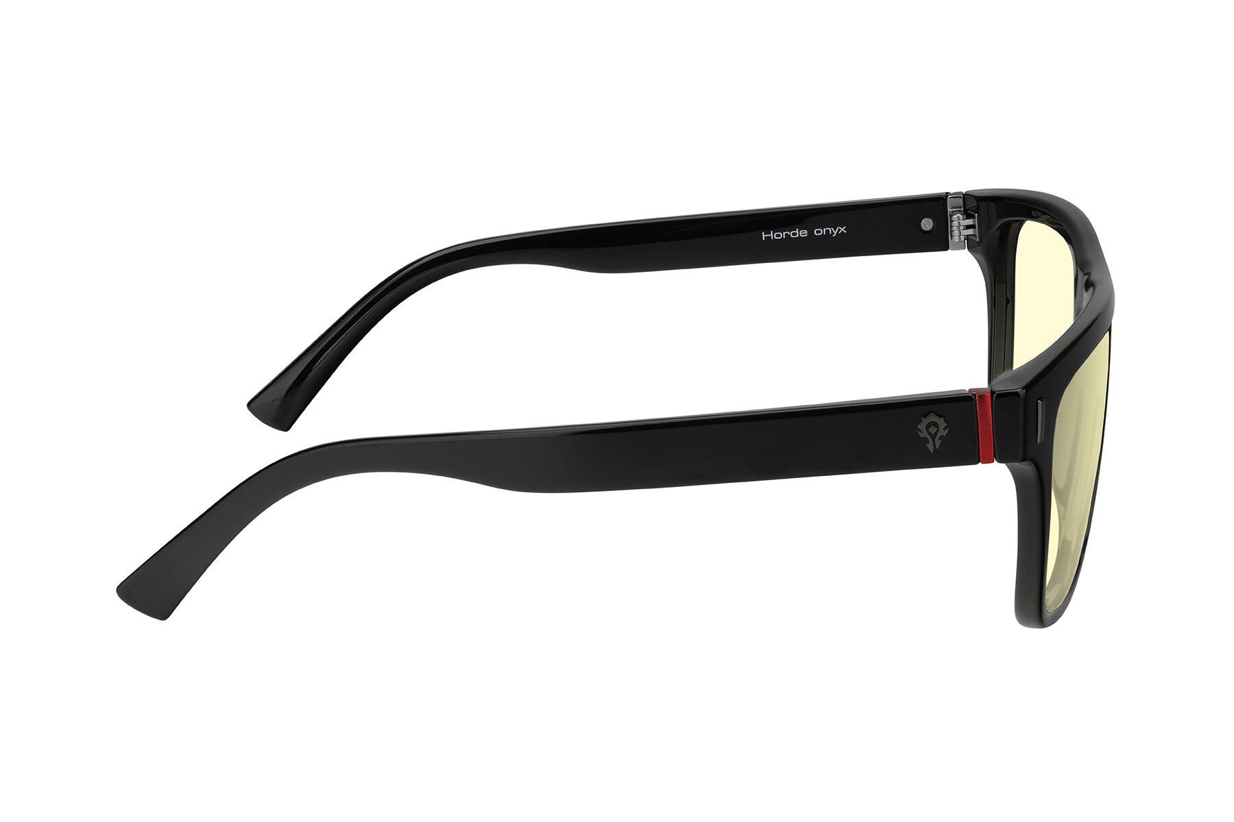 Alt View 7. GUNNAR - GUNNAR Gaming Glasses  - World of Warcraft Horde Edition, Onyx, Amber Lens - Blue Light Blocking, Relieve Dry Eye - Onyx.