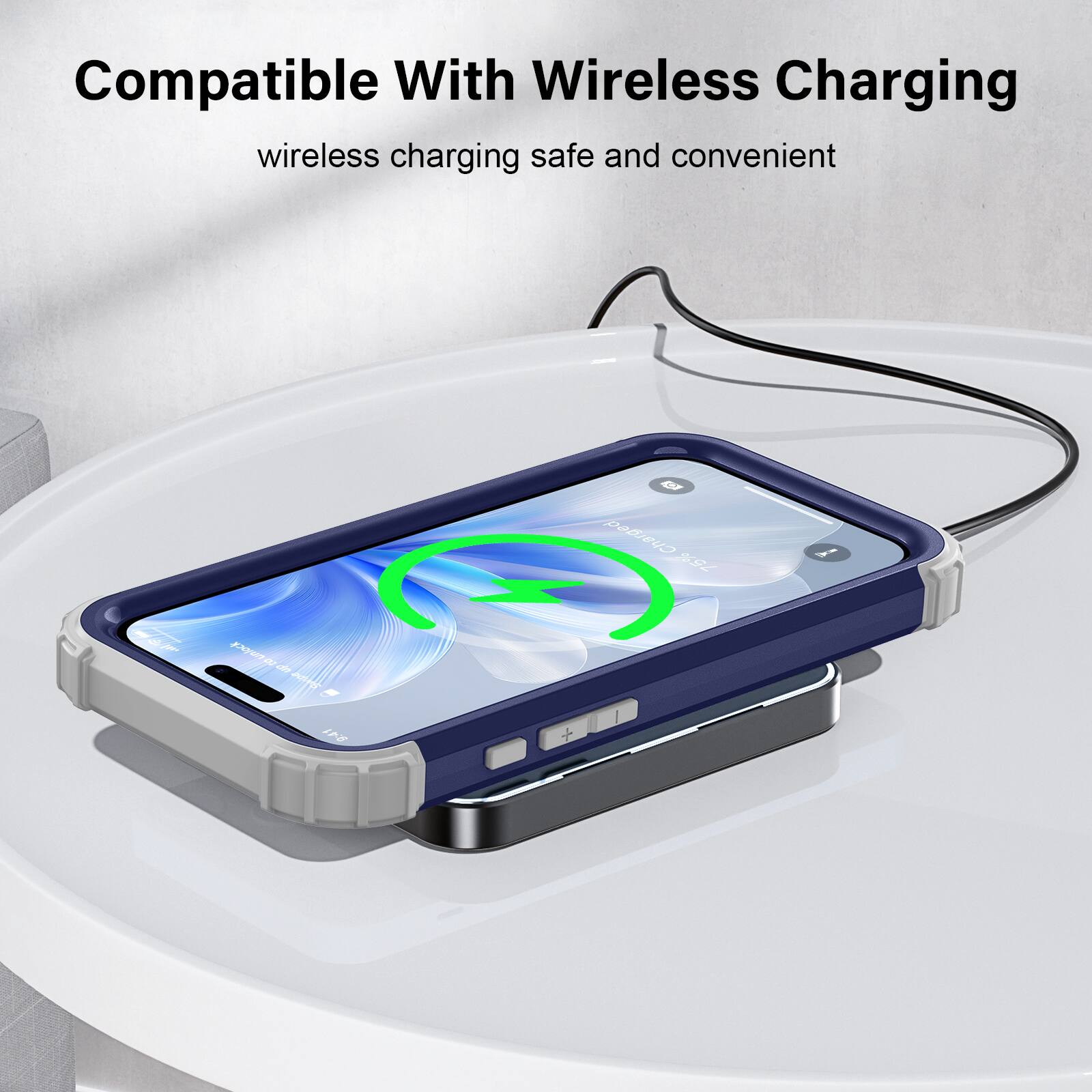 Compatible With Wireless Charging  
wireless charging safe and convenient