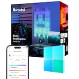 Nanoleaf - Blocks Small Squares Add-On - Smart LED Wall Light Panels (4pk) - Multicolor