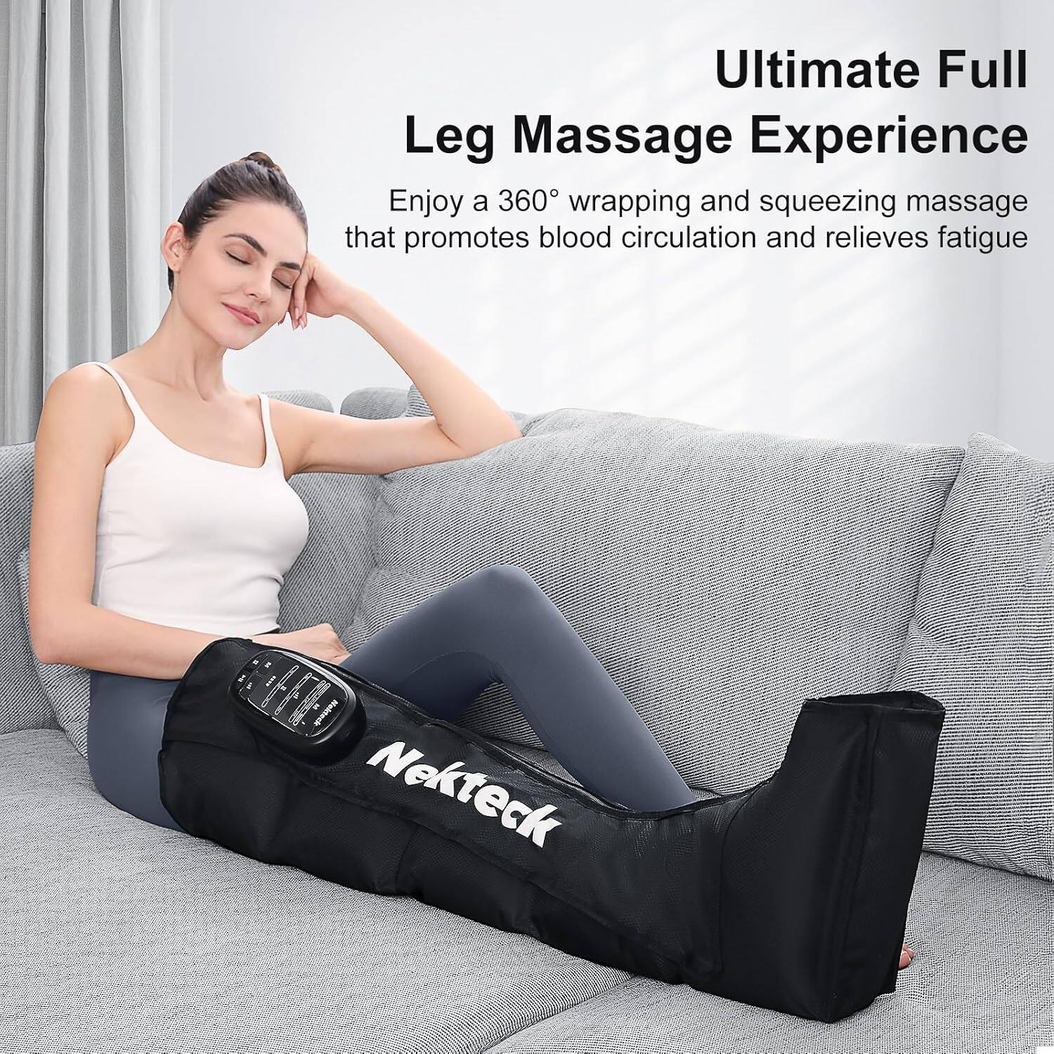 Ultimate Full Leg Massage Experience

Enjoy a 360° wrapping and squeezing massage that promotes blood circulation and relieves fatigue