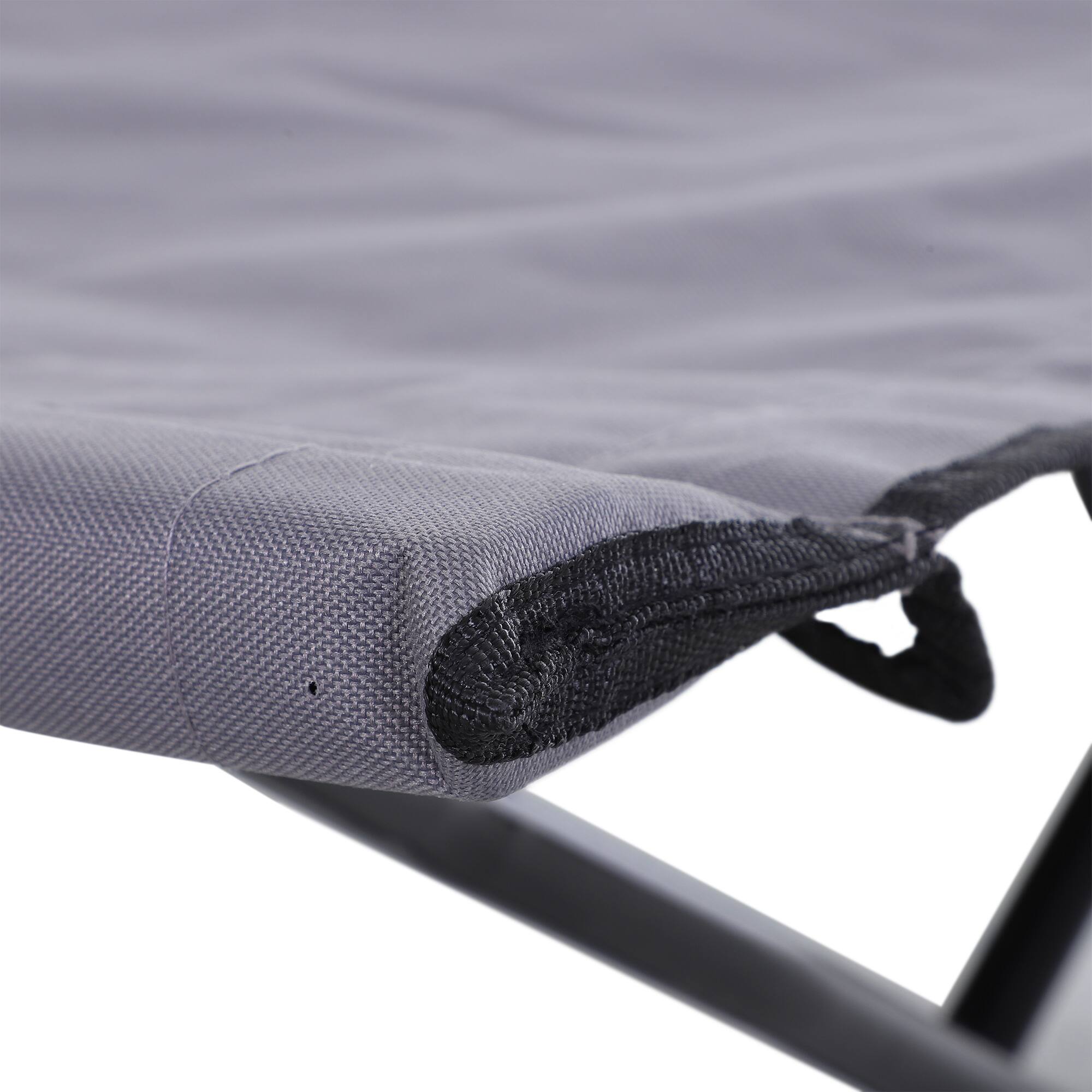 Alt View 8. Outsunny - 2 Person Folding Camping Cot for Adults, 50" Extra Wide Outdoor Portable Sleeping Cot with Carry Bag - Grey.