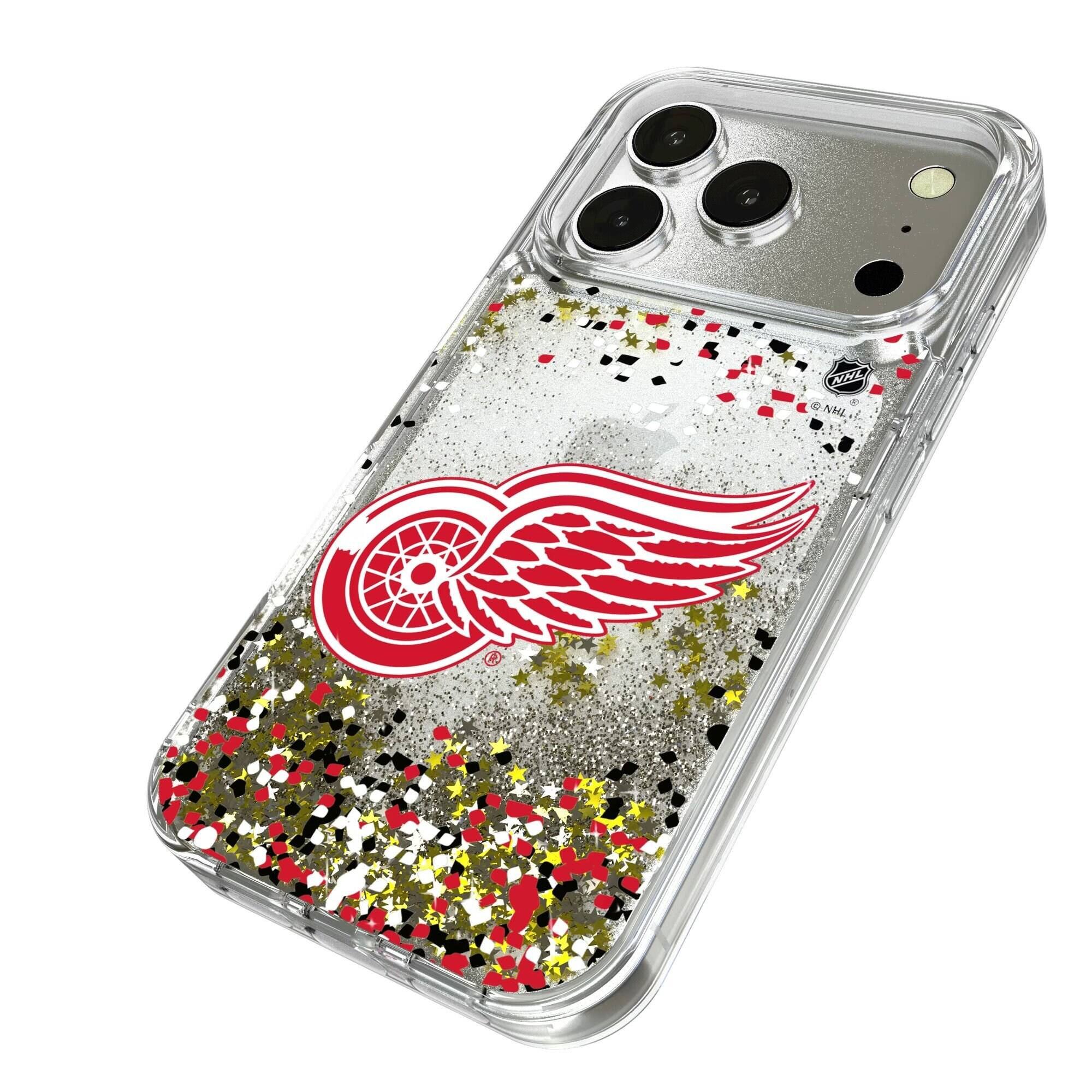 Alt View 1. Keyscaper - Detroit Red Wings iPhone Confetti Glitter Case - 15 - Multicolor.