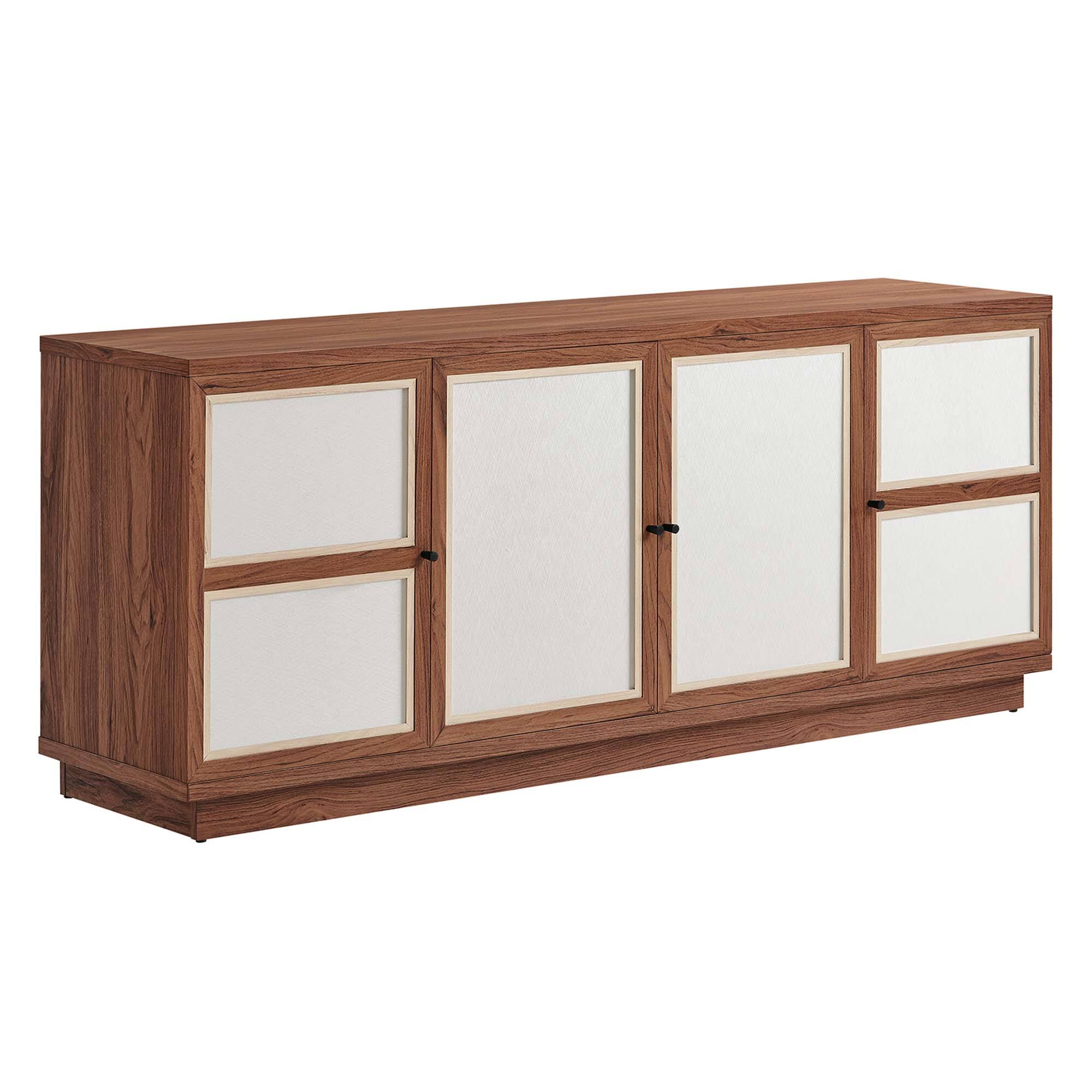 Angle. Modway - Capri 63" Wood Grain TV Console by Modway - Walnut.