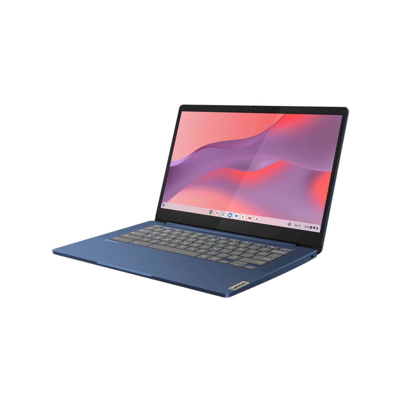 Left. Lenovo - IP Slim 3 Chrome 14M868 14" Laptop Kompanio 520 4GB RAM 64GB SSD Chrome OS - Blue.