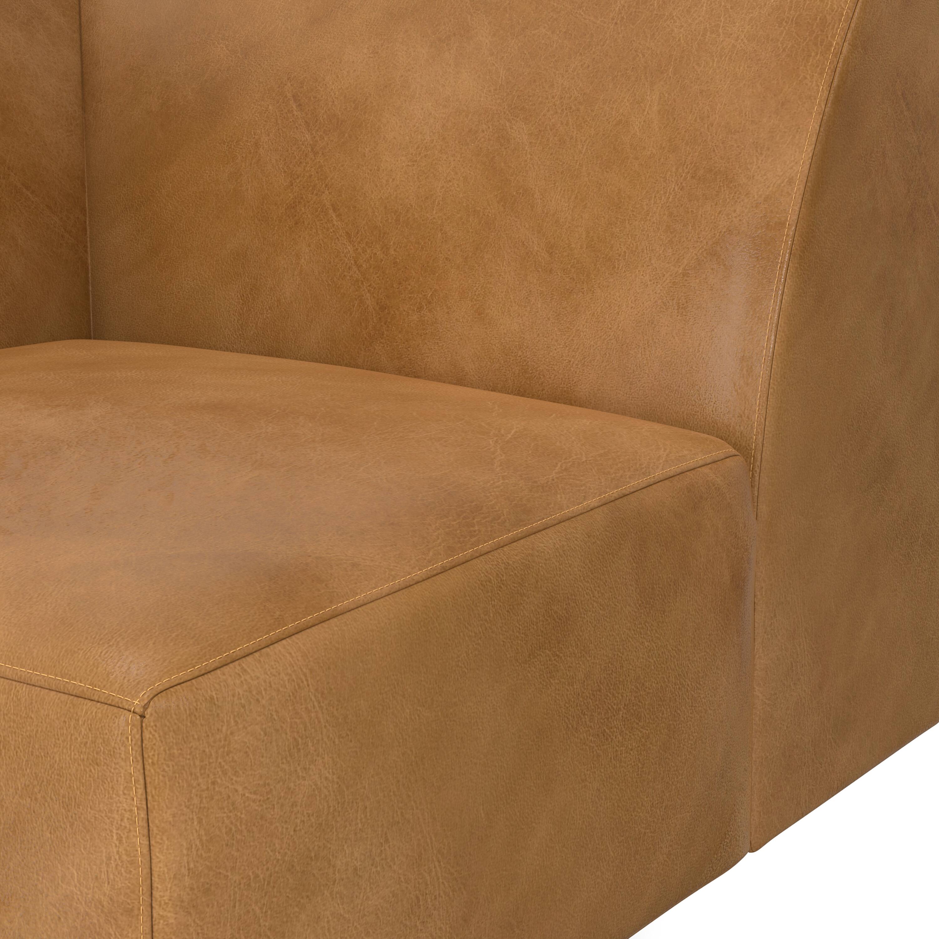 Alt View 5. Simpli Home - Rex Corner Sofa Module in Genuine Leather - Sienna.