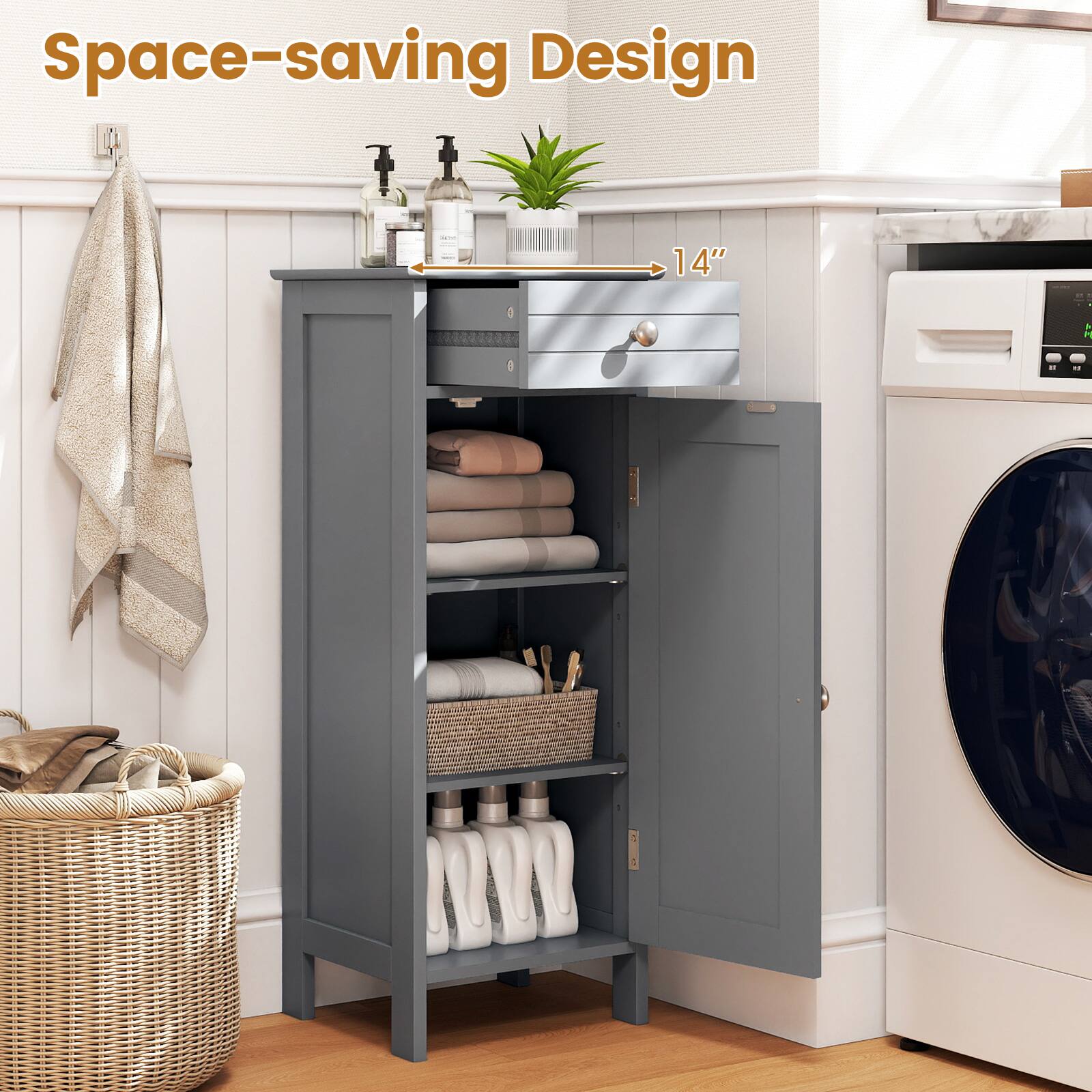 Space-saving Design  
14"