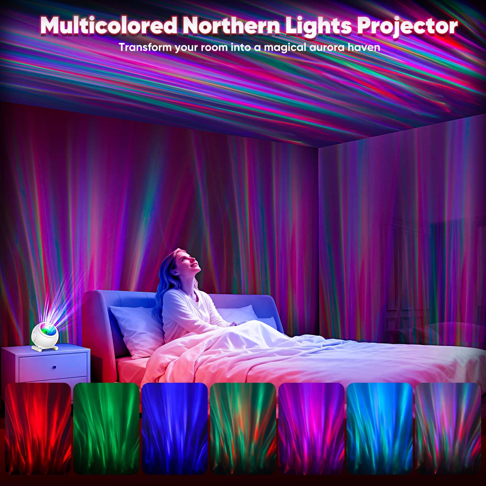 Dazzed Corner Northern Lights Projector with Remote & Timer
