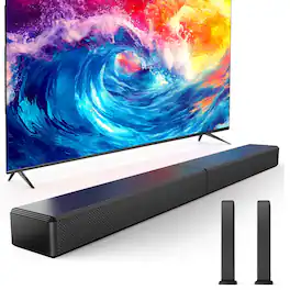 Dazzed Corner - Sound Bar for Smart TV, 2-in-1 Detachable Bluetooth 5.3 Speaker - Black