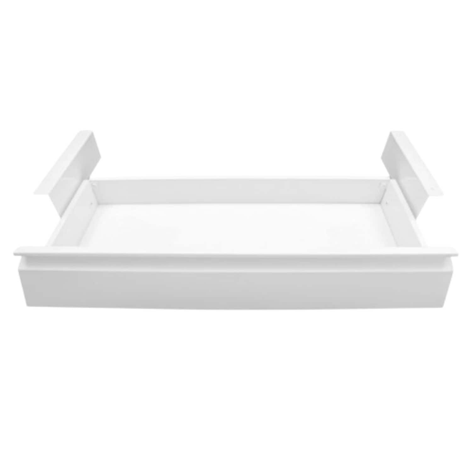 Home Collection - 22" Slide-Out Desk Drawer Organizer Tray – Under Desk Office Storage - White