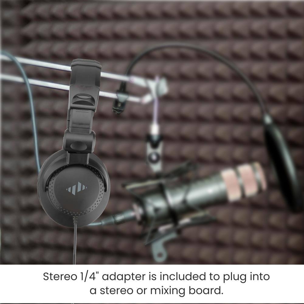 Stereo 1/4" adapter is included to plug into a stereo or mixing board.