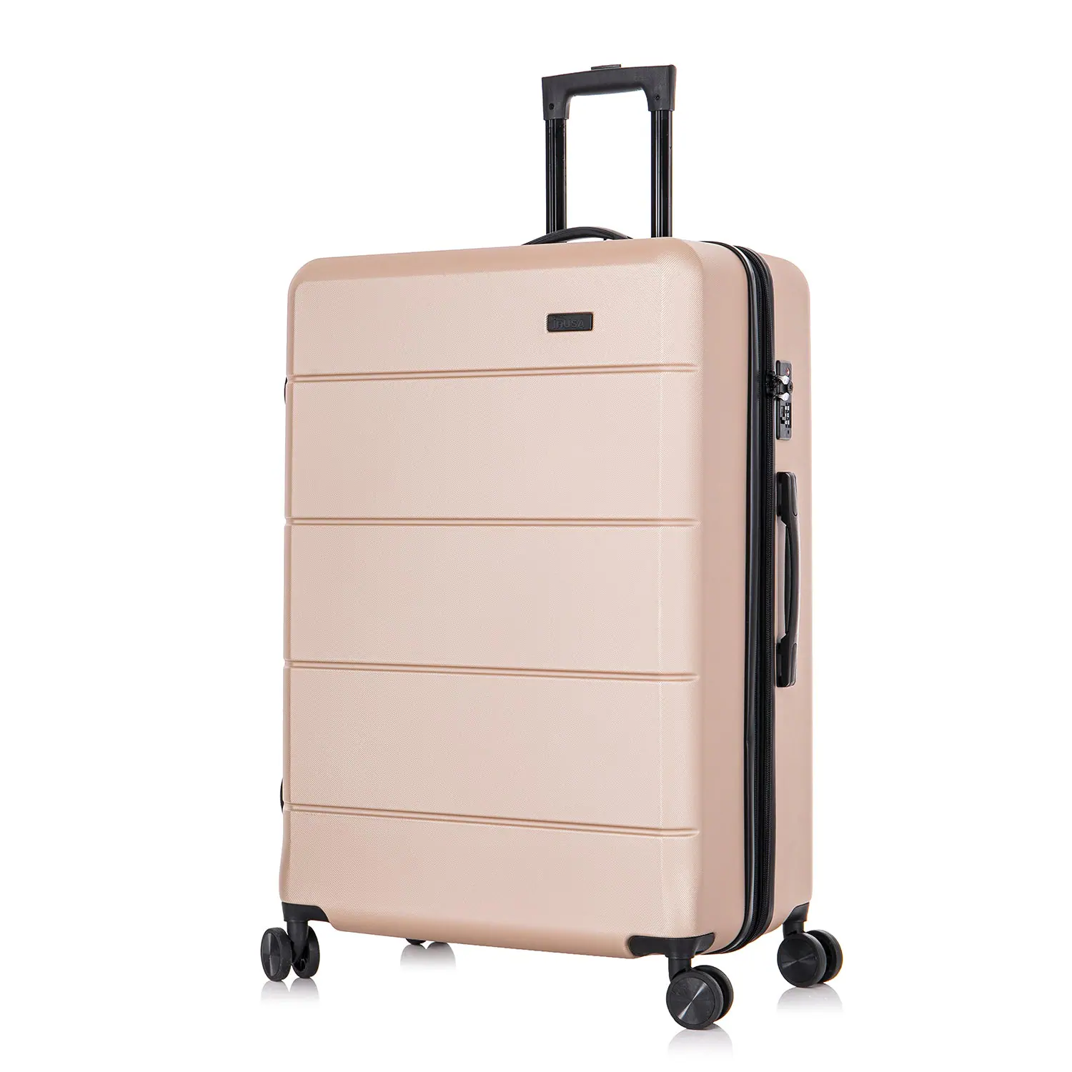 Front. InUSA - Elysian lightweight hardside spinner luggage 28" - CHAMPAGNE.