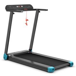 Costway - Electric Treadmill Compact Walking Running Machine w/APP Control Speaker - Blue