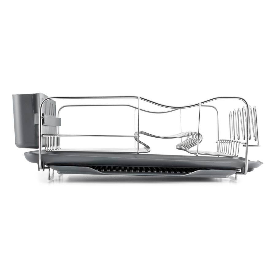 Alt View 3. Polder - Advantage 4 Piece Dish Rack With Slide Out Drain Tray - Black.
