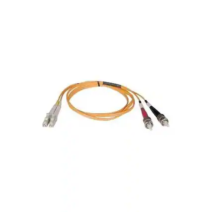 Front. Tripp Lite - 2M Duplex Multimode 50/125 Fiber Optic Patch Cable LC/ST 6' 6ft 2 Meter.
