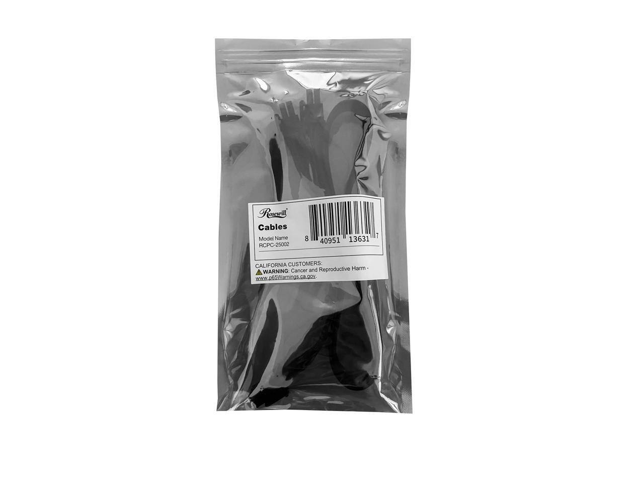 Rosewill Cables  
Model Name: RCPC-25002  
8 40951 13631 7  

CALIFORNIA CUSTOMERS:  
WARNING: Cancer and Reproductive Harm -  
www.P65Warnings.ca.gov