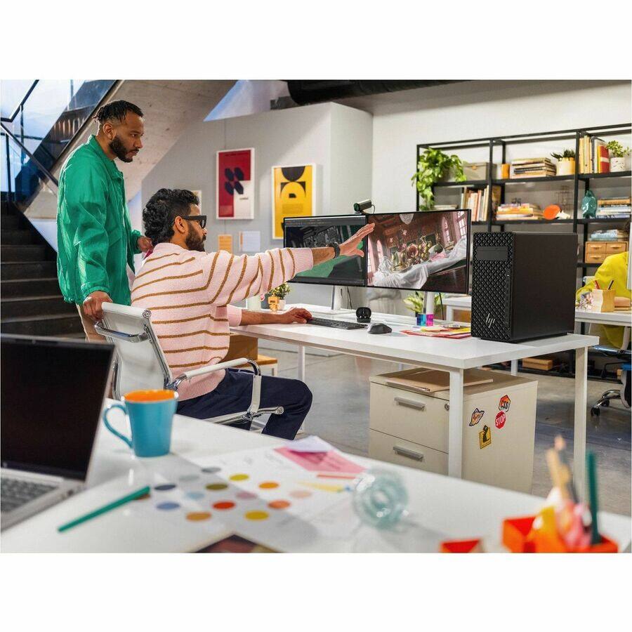 Alt View 3. HP - HP Z2 G1i Workstation - Intel Core Ultra 5 245K - 32 GB - 1 TB SSD - Tower - Black - Intel W880 Chip - Windows 11 Pro - Black.