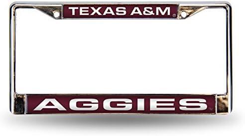 Texas A&M Aggies Chrome Metal License Plate Frame Holder