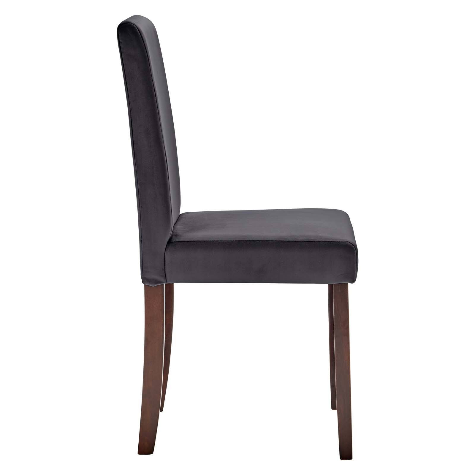 Alt View 1. Modway - Prosper Upholstered Velvet Dining Side Chair Set of 2 by Modway - Gray.