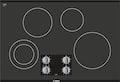Bosch - 500 Series 30" Built-In Electric Cooktop with 4 elements - Black