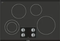 Bosch - 500 Series 30" Built-In Electric Cooktop with 4 elements - Black - Front_Zoom