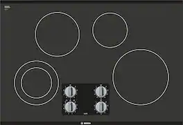 Bosch - 500 Series 30" Built-In Electric Cooktop with 4 elements - Black