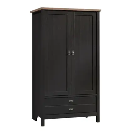 Sauder - Cottage Road Wardrobe Armoire - Raven Oak