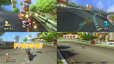 Mario Kart Switch Player Split Screen Local Multiplayer Mario Kart