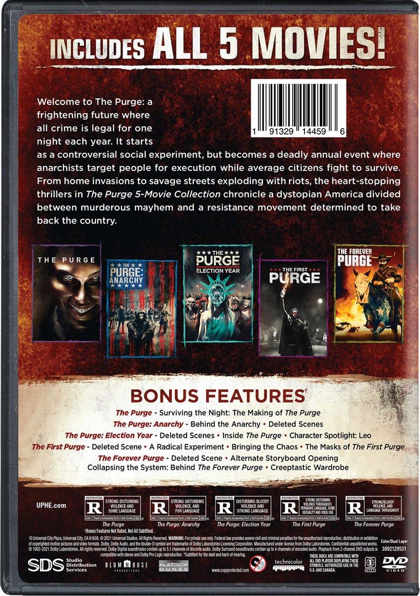 Back. The Purge: 5-movie Collection (Box Set) [DVD].