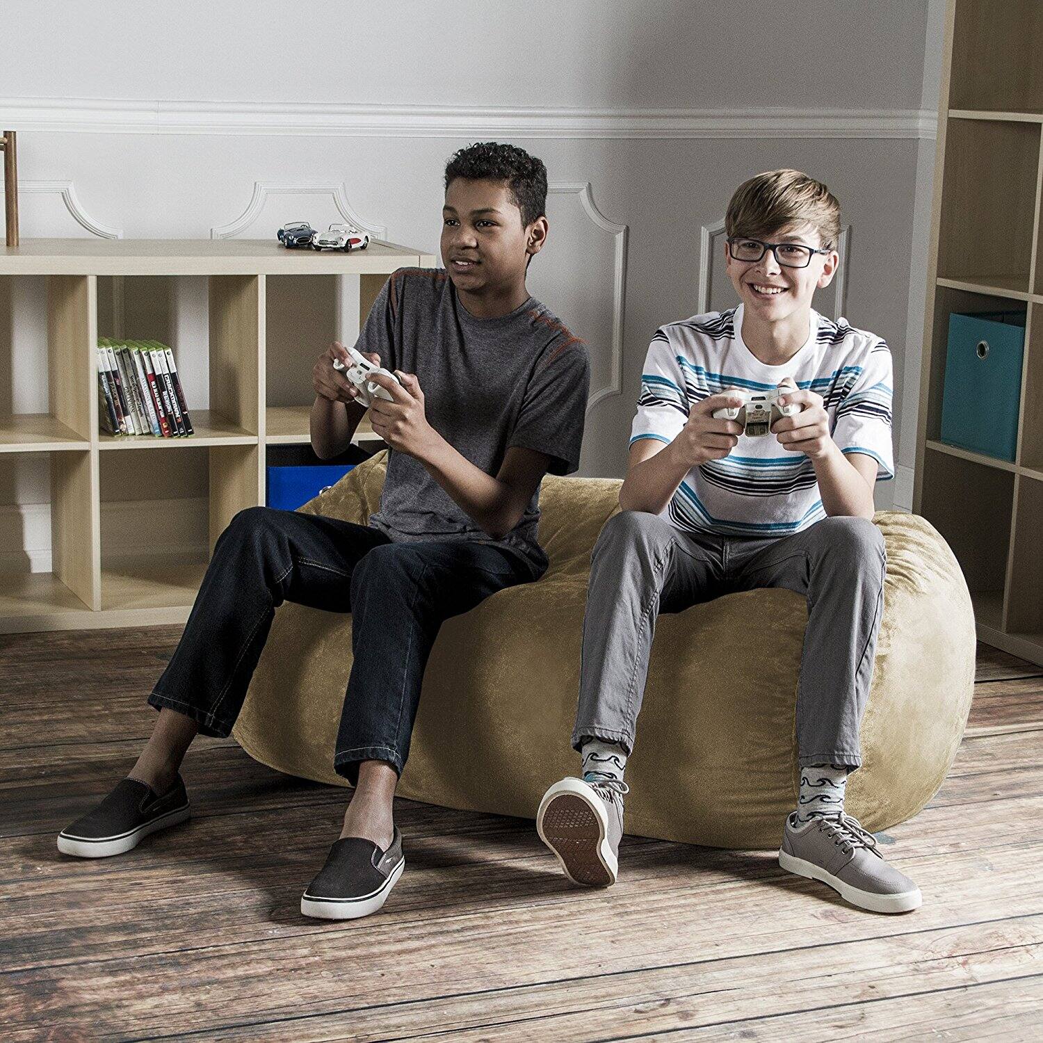 Alt View 1. Jaxx - Jaxx Sofa Saxx 4-foot Bean Bag Lounger, Camel - Camel.