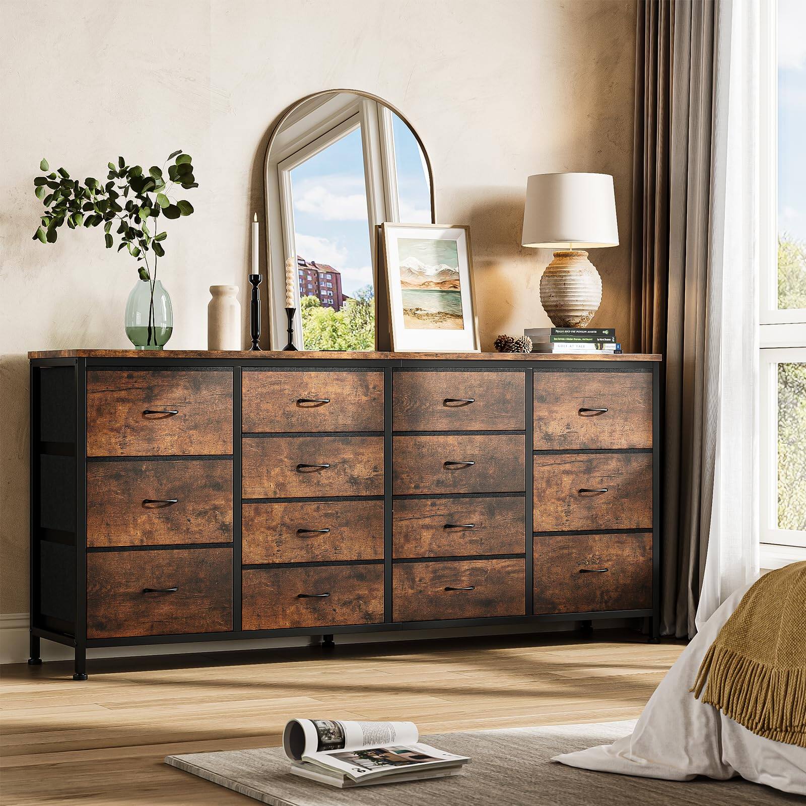 brown dresser tv stand Bush Home Somerset 3 Drawer Dresser and Bedroom TV Stand main image 0