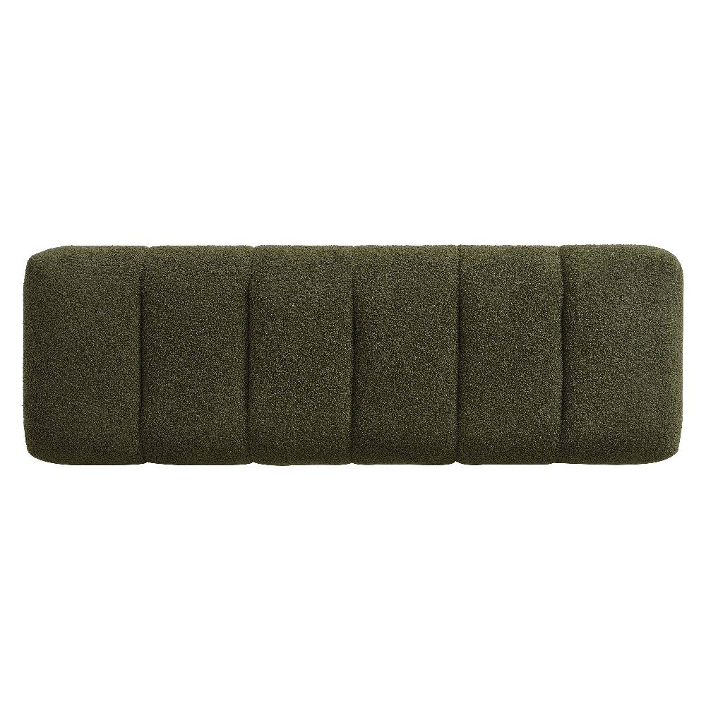 Alt View 2. Ropilly - Ropilly Green Boucle Dining Bench, 49" Upholstered End of Bed Entryway Bench, No Assembly Ottoman, 300 LBS Capacity - Green.