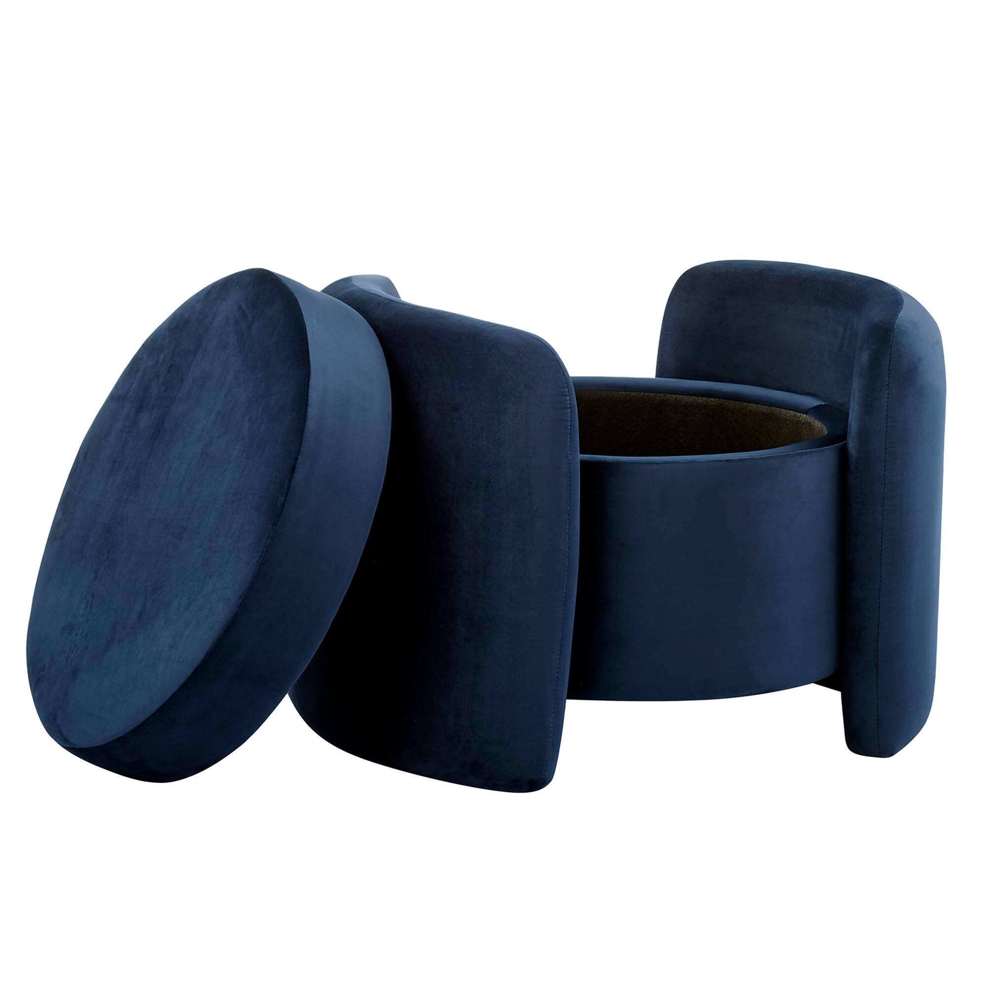 Alt View 4. Modway - Nebula Upholstered Performance Velvet Ottoman by Modway - EEI-6055-MID.