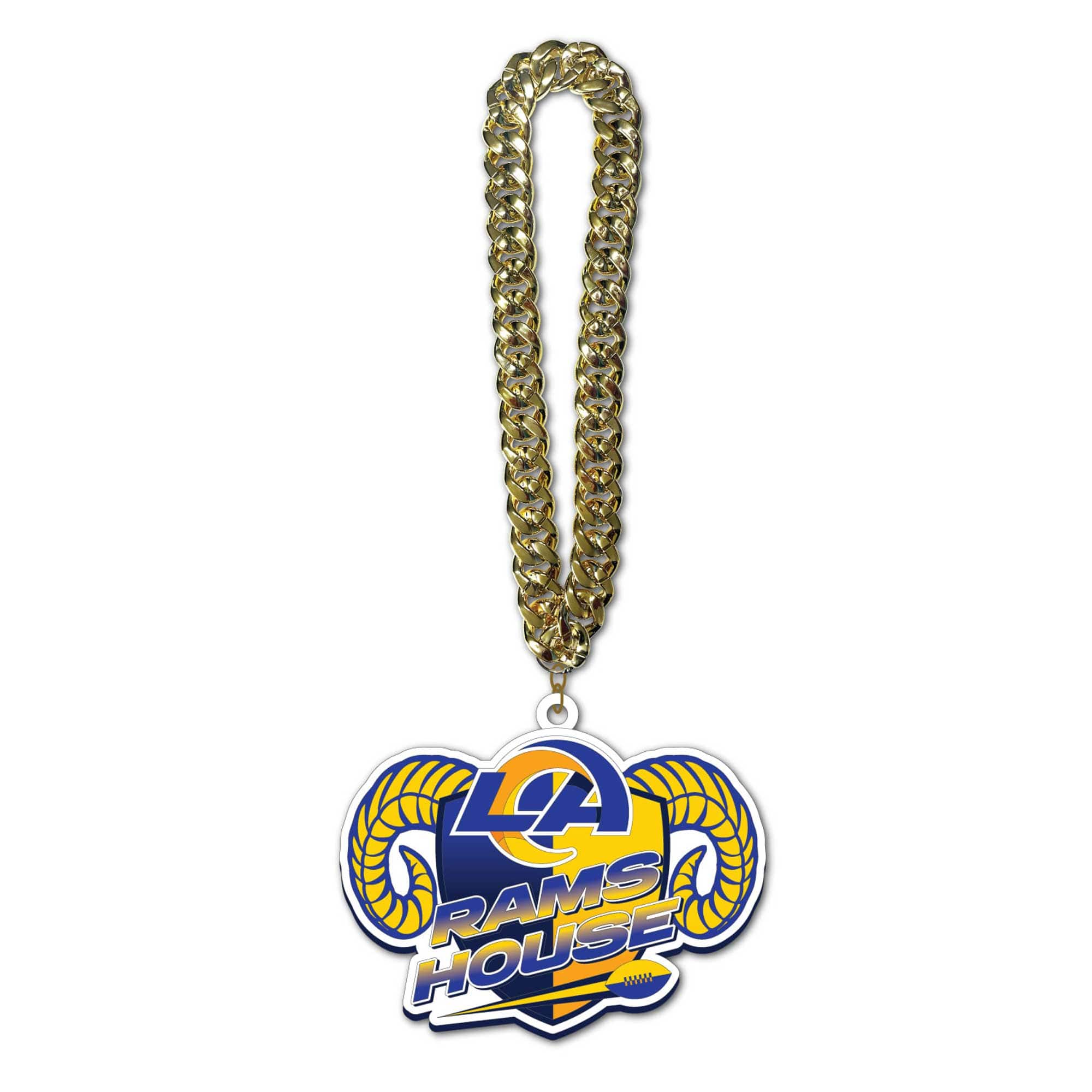MOJO - Los Angeles Rams Slogan Fan Chain Necklace - Blue