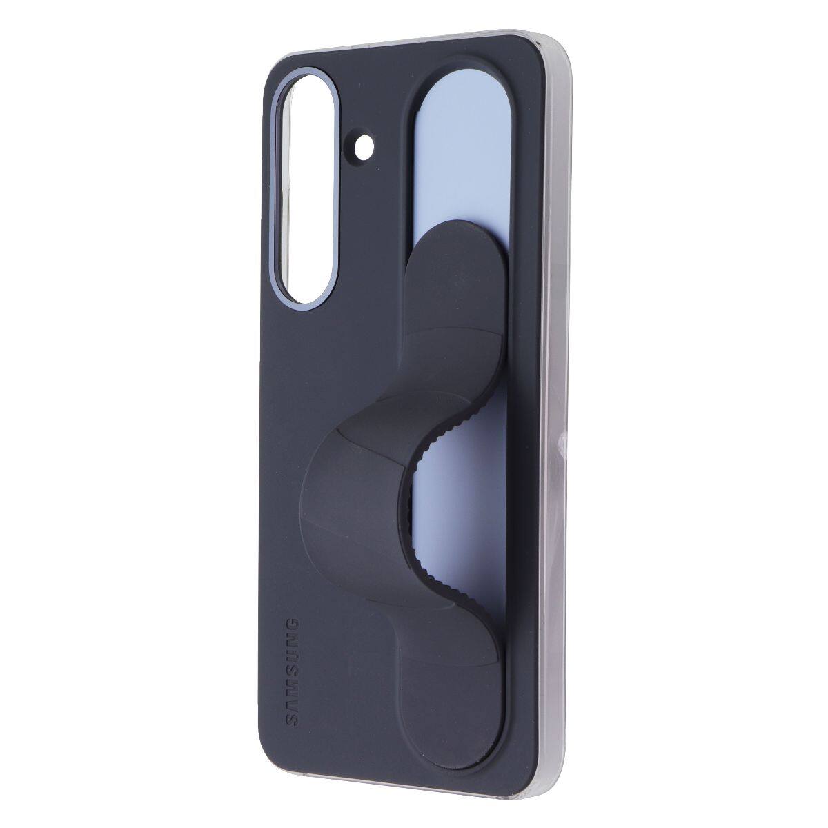 Front. Samsung - Samsung Official Standing Grip Case for Samsung Galaxy (S25+) - Black - Black.