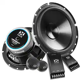 NVX - VSP65KIT 750W Peak (250W RMS) 6.5in V-Series 2-Way Component Speaker System with 25mm Silk Dome Tweeters