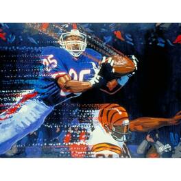 Deacon Jones Foundation - NY Giants "The Interception" Fine Art Canvas Print 24" x 36" by Artist Edgar Brown - Multicolor